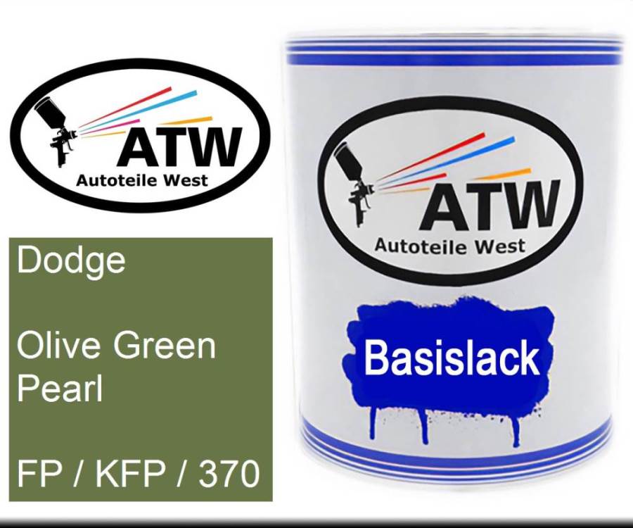 Dodge, Olive Green Pearl, FP / KFP / 370: 1L Lackdose, von ATW Autoteile West.